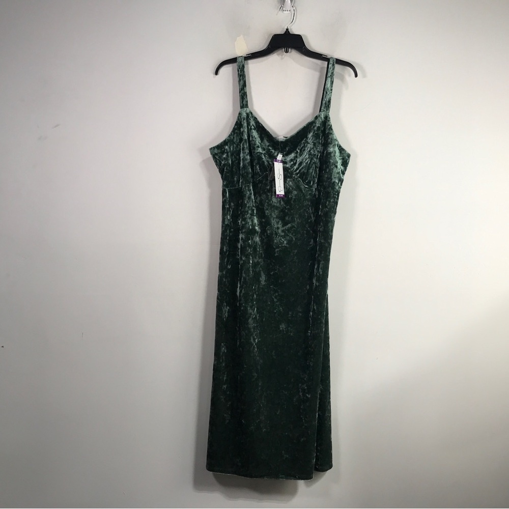 Jessica Simpson Velvet Tank Dress, Women's Size XXL - Sycamore Green